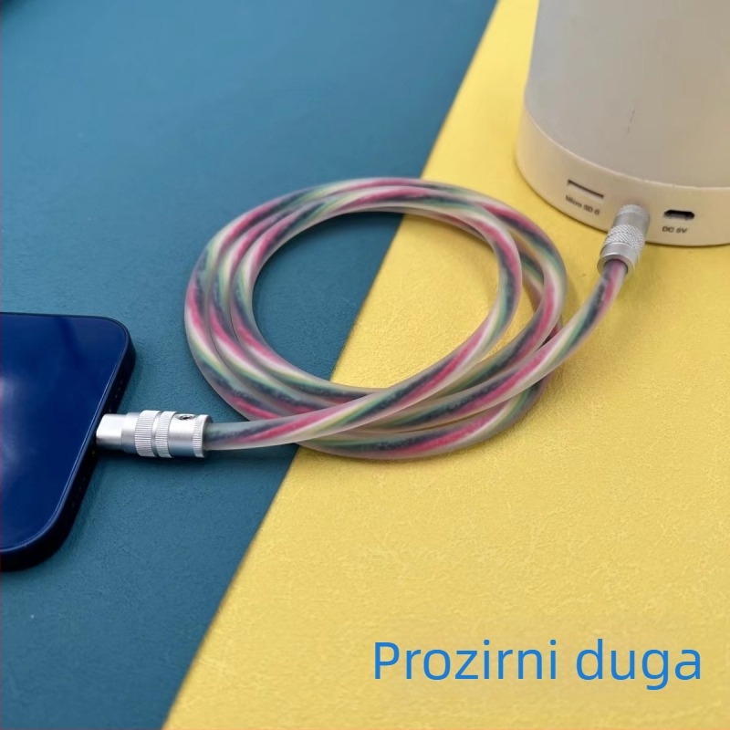 Lightning na 3,5 mm AUX audio kabel za iPhone u automobilu – 6-jezgreni vodovi, zlatni konektori, tekući silikon 6.0 mm, CCC certificiran