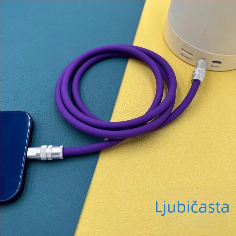 Lightning na 3,5 mm AUX audio kabel za iPhone u automobilu – 6-jezgreni vodovi, zlatni konektori, tekući silikon 6.0 mm, CCC certificiran