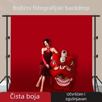 Pozadina za fotografiju — crveni retro backdrop, netkano platno; pogodno za snimanje kostima; težina 0.36–3.6 kg (Tip: Background cloth; Materijal: Non-woven fabric; Prikladni scenariji: Costume shooting; Težina: 0.36–3.6 kg)