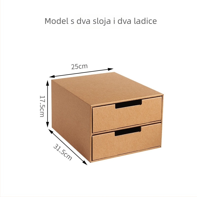 Organizator za stol od Kraft papira s pregradama, 2–4 sloja, povlačni mehanizam