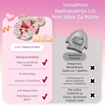 Prilagodljivi dječji plivački prsten s likom medvjedića, crtani dizajn, za djecu – PVC ekološki materijal, pogodan za bazene i vodne parkove