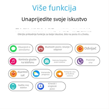 Pametni sat s praćenjem otkucaja srca, mjerenjem krvnog tlaka, mjerenjem zasićenosti kisikom u krvi, pozivi putem Bluetootha, trajanje baterije 7–14 dana