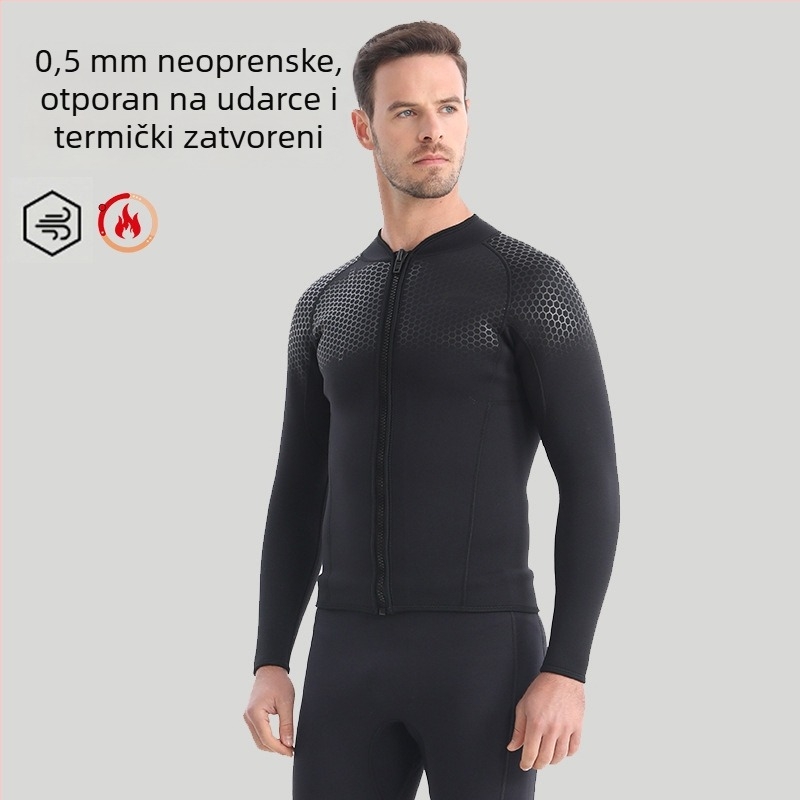 Dvodjelni wetsuit za ronjenje – Sbart, 90% guma + 10% najlona, zadržava toplinu, pogodan za ronjenje i plivanje