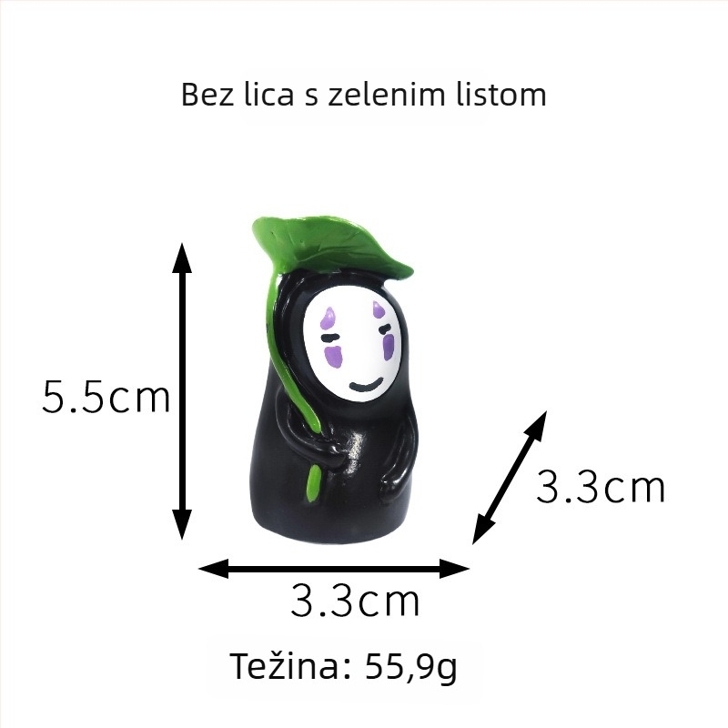 Smolna dekorativna figura za dom i automobil — muškarac bez lica, japanskog stila; Marka: Xiaojiao la; Materijal: smola; Kategorija: smolarski ručni radovi