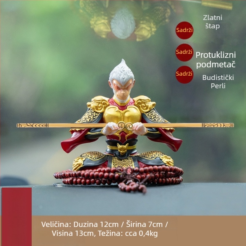 Auto ukras od smole Monkey King, kineski stil, ručni rad od smole, dar za poslovne prilike i proslave