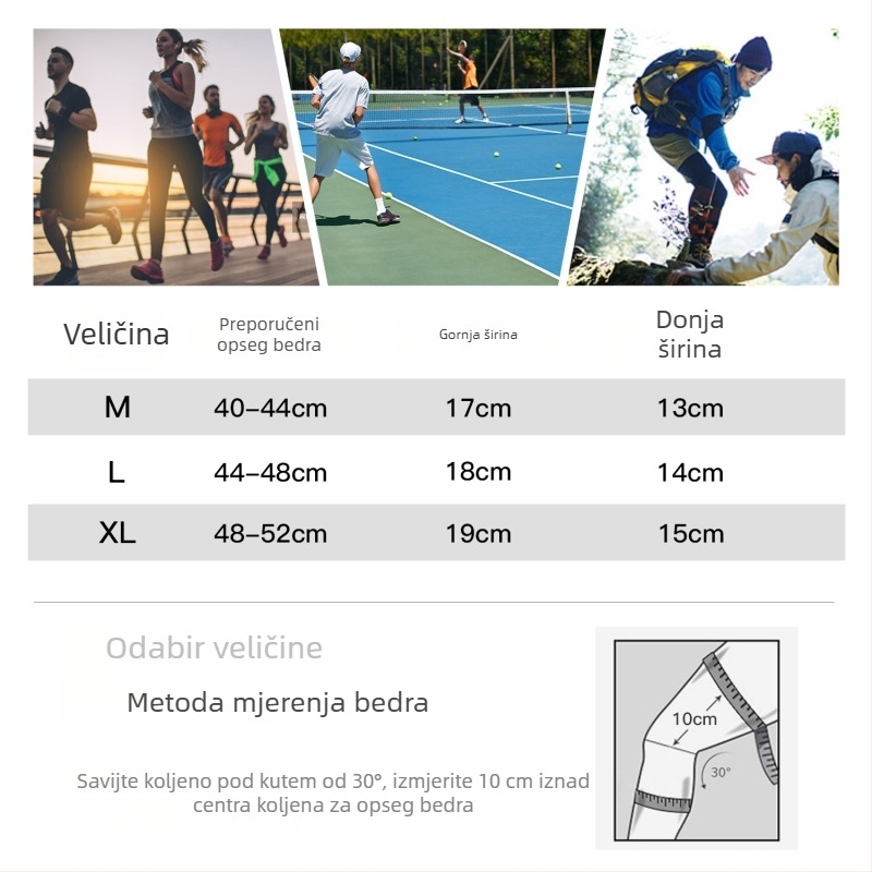 Sportski štitnici za koljeno – prozračni najlon, protuklizni, lagani, otprilike 100 g, zaštitna manžeta za koljeno, univerzalna primjena
