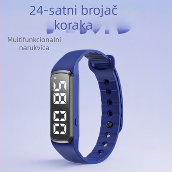 Vibracijski narukvica s alarmom i brojačem koraka (TPU ručni remen, USB punjenje, trajanje baterije 21+ dana)