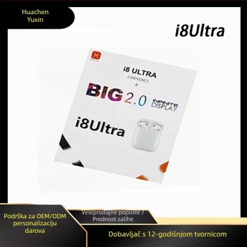 i8 Ultra pametni sat i Bluetooth slušalica u jednome, dvostruka narukvica, mjerenje krvnog kisika i krvnog tlaka, bežično punjenje, vodootporno