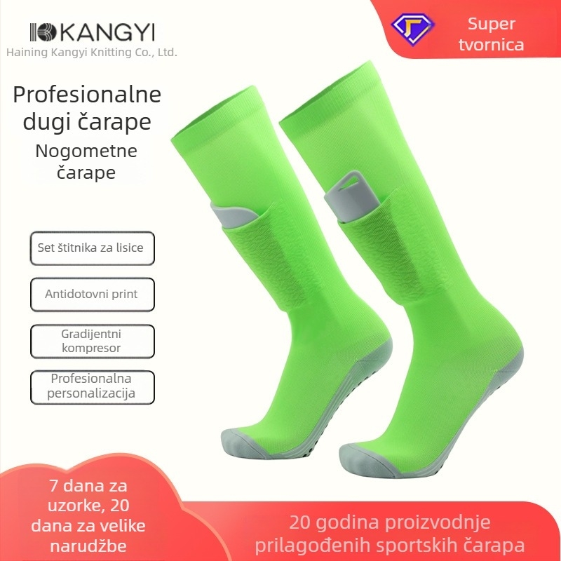 Unisex nogavice za nogomet od Nylon Spandex — Brzo suše, Protivklizne, Olakšavaju bolove u listovima — Za nogomet, Profesionalno natjecanje, Fitness