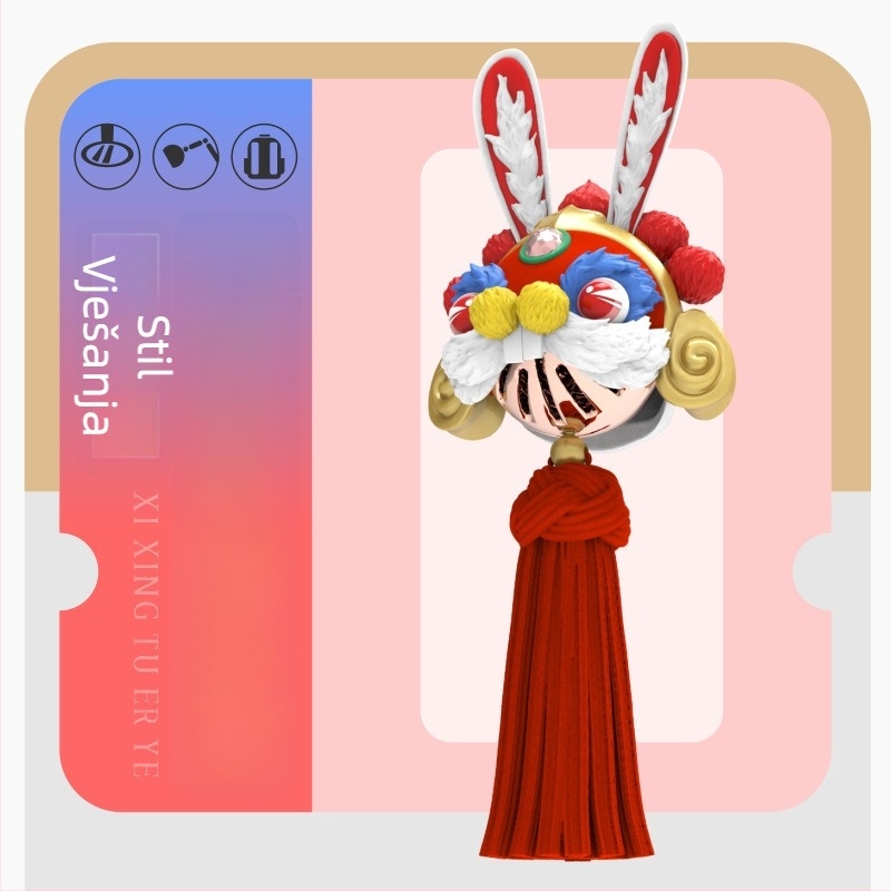 GEEKFUN Ples zmaja i buđenje lava — držač parfema za auto, privjesak za zračni otvor, plastika, aromatičan, orijentalni miris