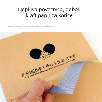 Tablica za bodovanje s karticom zamjene i taktičkom pločom za košarku, nogomet, badminton i stolni tenis; papir, 500 listova, ispis logotipa, prilagodba