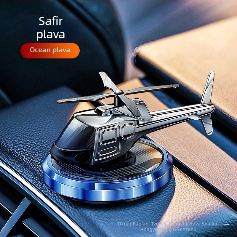 Auto aromaterapijski difuzor s solarnim napajanjem, dugotrajan blag miris, ukras u obliku helikoptera — Hongyu Sheng