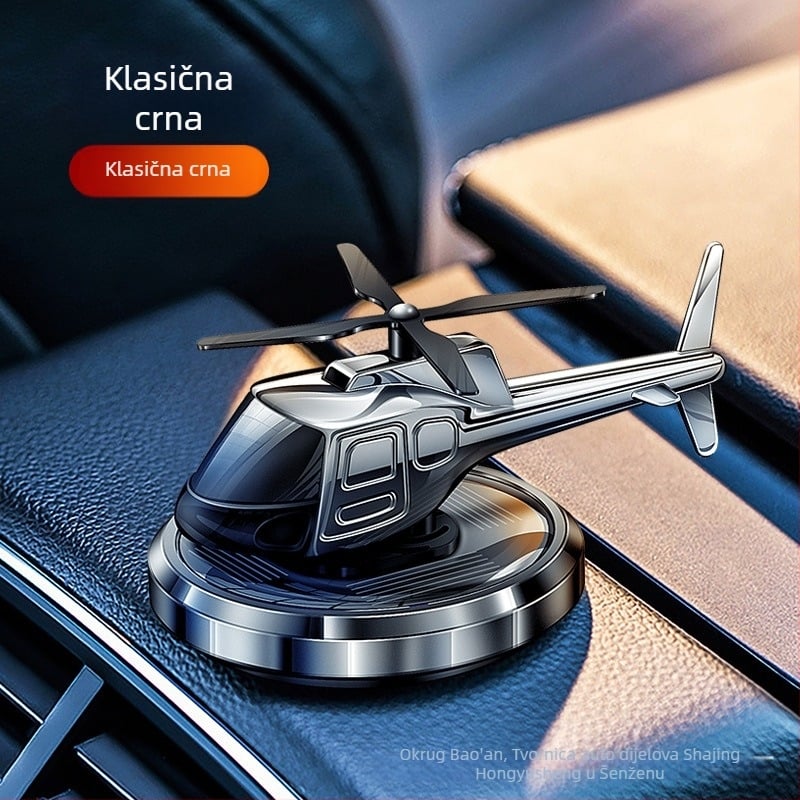 Auto aromaterapijski difuzor s solarnim napajanjem, dugotrajan blag miris, ukras u obliku helikoptera — Hongyu Sheng