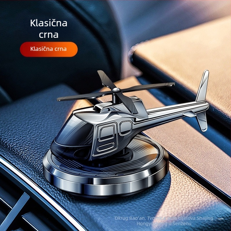 Auto aromaterapijski difuzor s solarnim napajanjem, dugotrajan blag miris, ukras u obliku helikoptera — Hongyu Sheng