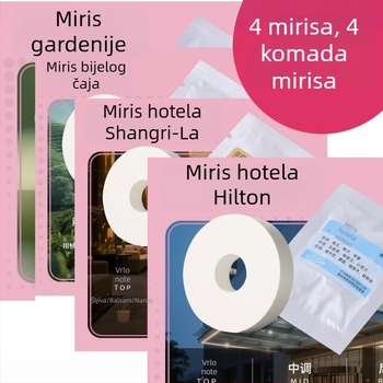 Tablete auto parfema za ventilaciju automobila, miris gardenije, poboljšani paket od 4 komada, vrijeme isparavanja preko 90 dana, ugradnja tip sjedala