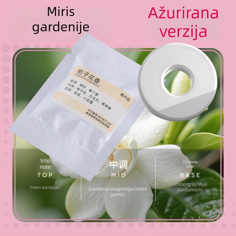 Tablete auto parfema za ventilaciju automobila, miris gardenije, poboljšani paket od 4 komada, vrijeme isparavanja preko 90 dana, ugradnja tip sjedala