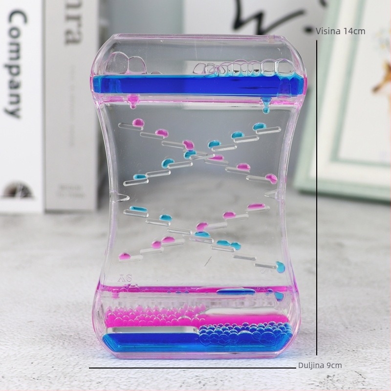 Pješčani sat časovnik, akrilni materijal, moderni minimalistički stil, ručno izrađeni privjesak