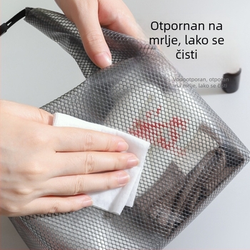 Vodootporna torbica za kozmetiku sa suho/mokro razdvajanje, zatvarač na šnuru, stil ručne torbe, PVC materijal, model 212