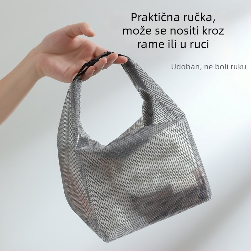 Vodootporna torbica za kozmetiku sa suho/mokro razdvajanje, zatvarač na šnuru, stil ručne torbe, PVC materijal, model 212