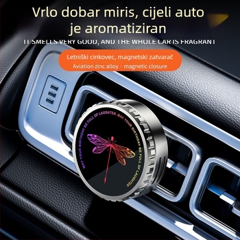 Time Automobilski aromaterapijski miris s aluminijskim držačem, klipsa za izlaz zraka, Osmanthus miris, 10–20 ml, trajanje isparavanja 61–90 sati