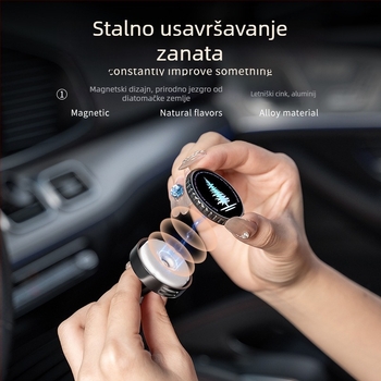Time Automobilski aromaterapijski miris s aluminijskim držačem, klipsa za izlaz zraka, Osmanthus miris, 10–20 ml, trajanje isparavanja 61–90 sati