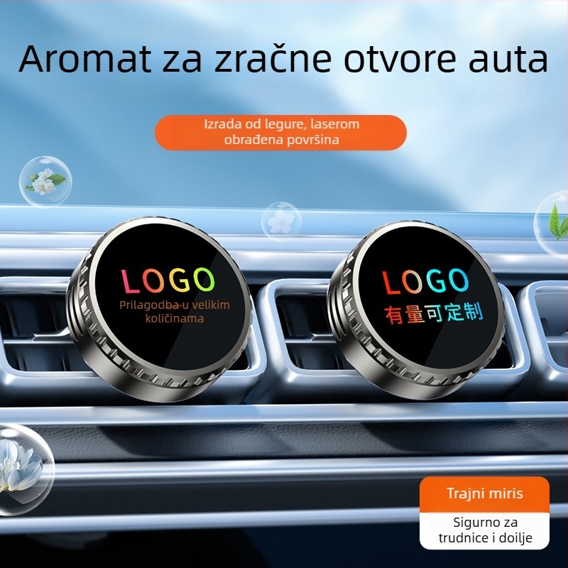 Time Automobilski aromaterapijski miris s aluminijskim držačem, klipsa za izlaz zraka, Osmanthus miris, 10–20 ml, trajanje isparavanja 61–90 sati