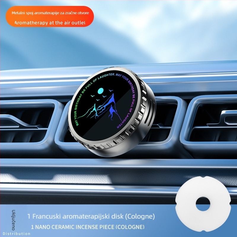 Time Automobilski aromaterapijski miris s aluminijskim držačem, klipsa za izlaz zraka, Osmanthus miris, 10–20 ml, trajanje isparavanja 61–90 sati