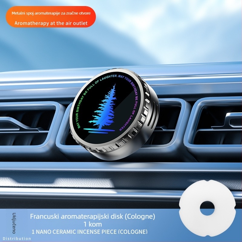 Time Automobilski aromaterapijski miris s aluminijskim držačem, klipsa za izlaz zraka, Osmanthus miris, 10–20 ml, trajanje isparavanja 61–90 sati