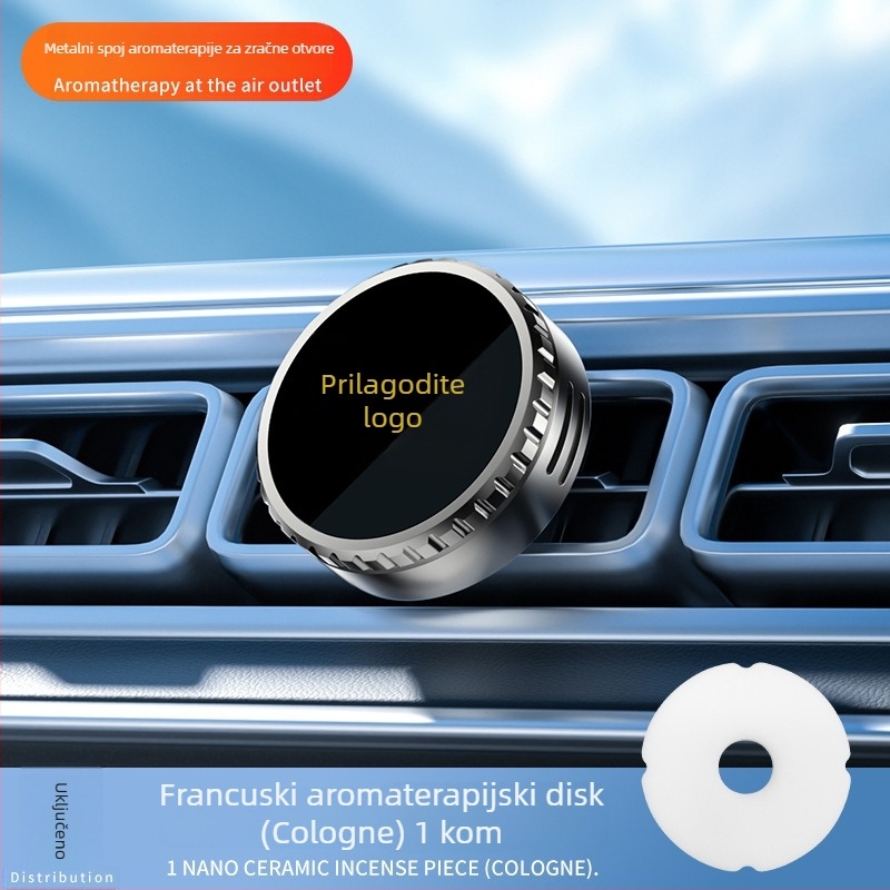 Time Automobilski aromaterapijski miris s aluminijskim držačem, klipsa za izlaz zraka, Osmanthus miris, 10–20 ml, trajanje isparavanja 61–90 sati