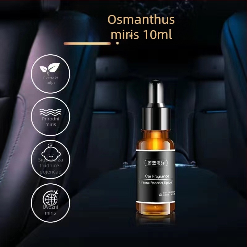 Time Automobilski aromaterapijski miris s aluminijskim držačem, klipsa za izlaz zraka, Osmanthus miris, 10–20 ml, trajanje isparavanja 61–90 sati