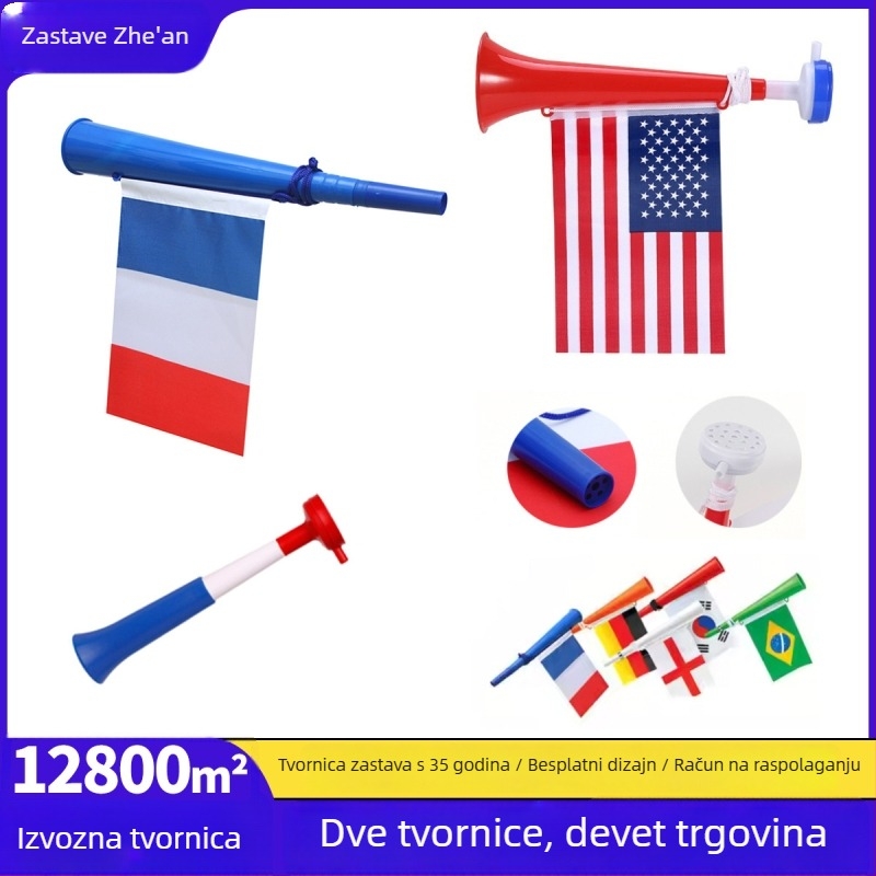 Ze'an Navijačka truba — plastika, injekcijsko oblikovanje, mogućnost tiskanja logotipa, prilagodljiva obrada