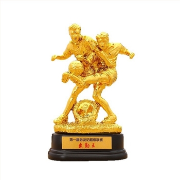 Nogometna trofeja od smole s pozlaćivanjem, moguć otisak logotipa, neto težina 900 g, marka HUTSYMQ
