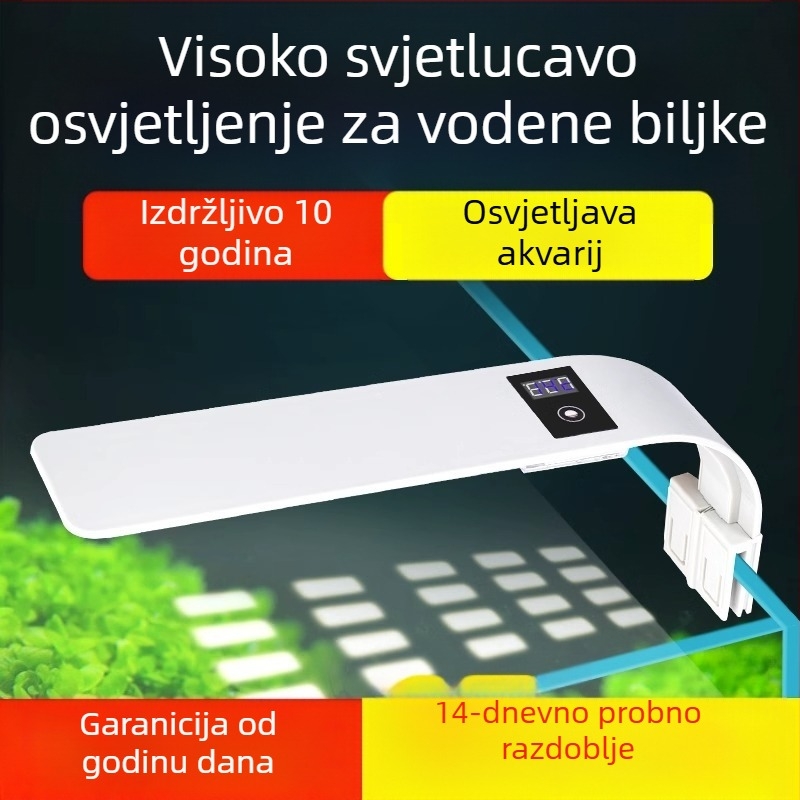 Klip lampica za akvarij, 5W, plastično kućište, 0,3 kg, za osvjetljenje akvarija i vodene biljke, Small Tank