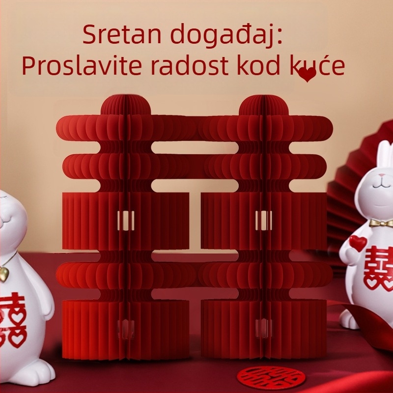 Vjenčane honeycomb papirnate kugle – 3D dekoracija za stol, rekviziti za fotografiju, Jiujian
