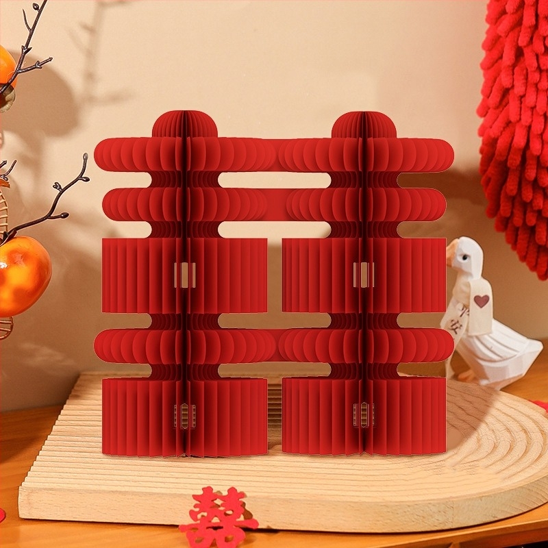 Vjenčane honeycomb papirnate kugle – 3D dekoracija za stol, rekviziti za fotografiju, Jiujian