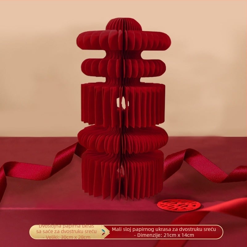 Vjenčane honeycomb papirnate kugle – 3D dekoracija za stol, rekviziti za fotografiju, Jiujian