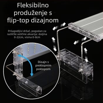 LED rasvjetna svjetiljka za akvarij, aluminijska legura, visoka snaga, marka Yao Rui, težina 3