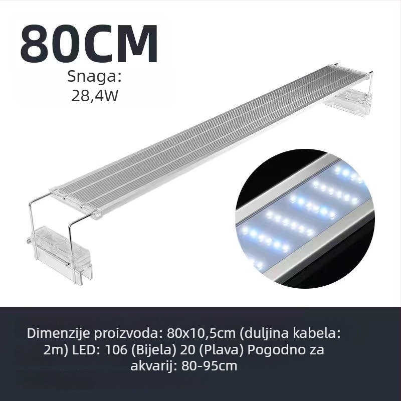 LED rasvjetna svjetiljka za akvarij, aluminijska legura, visoka snaga, marka Yao Rui, težina 3