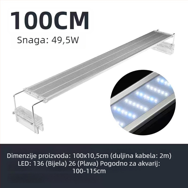 LED rasvjetna svjetiljka za akvarij, aluminijska legura, visoka snaga, marka Yao Rui, težina 3