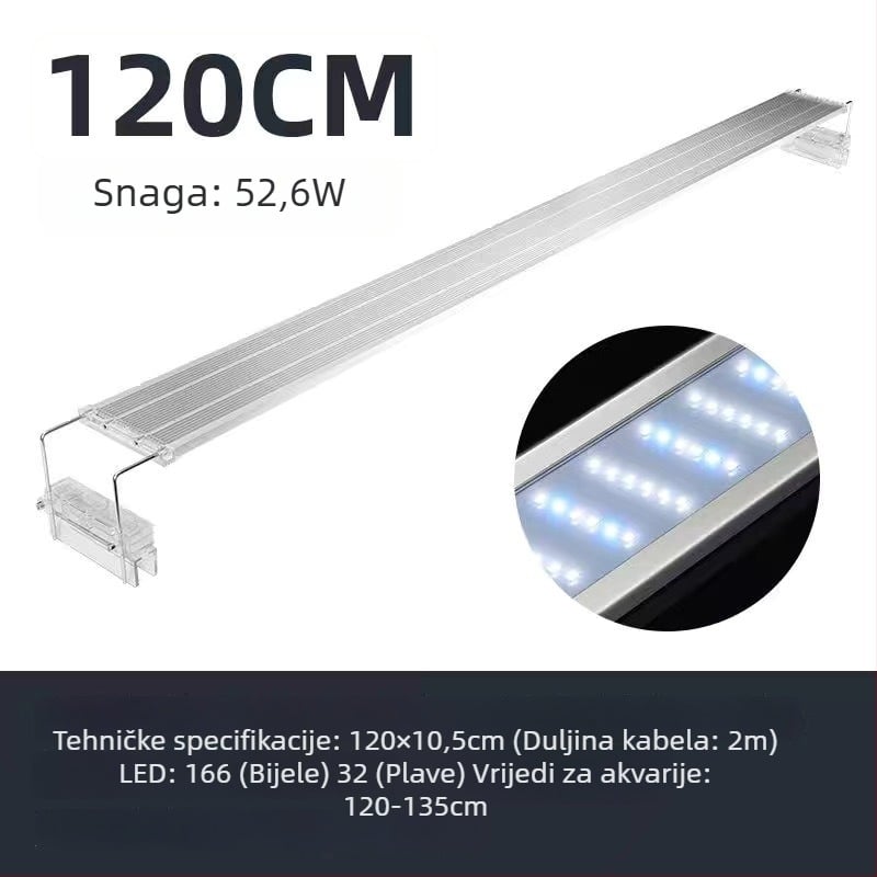LED rasvjetna svjetiljka za akvarij, aluminijska legura, visoka snaga, marka Yao Rui, težina 3