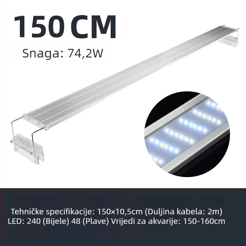 LED rasvjetna svjetiljka za akvarij, aluminijska legura, visoka snaga, marka Yao Rui, težina 3