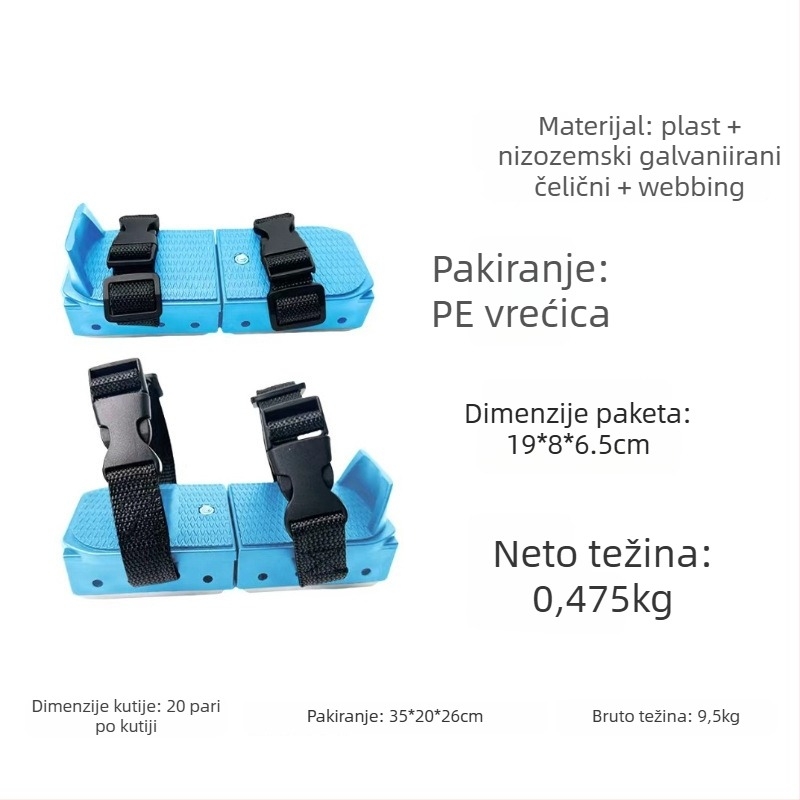 Dječje ledene klizaljke s nehrđajućim čeličnim oštricama, gornji dio od webbing materijala, đon od plastike i metala