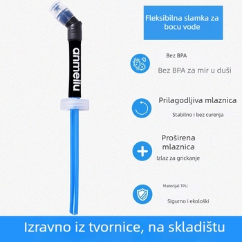 Vanjska sklopiva vodena torba sa slamkom — EU certifikat o prehrambenoj sigurnosti, TPU materijal, poliester tkanina, prijenosna