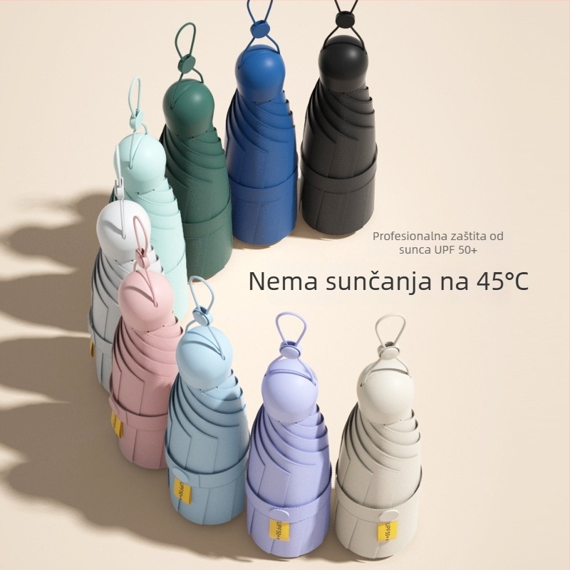 Kišobran s ojačanim dvostrukim rebrima, 24 čeličnih rebara, kupola s vinilnim premazom, 210T poliester, UV zaštita UPF 50+