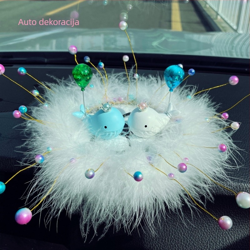 Ukras za automobilsku središnju konzolu – delfin od smole, crtani dizajn, moderan stil, brend So cute, dekoracija interijera