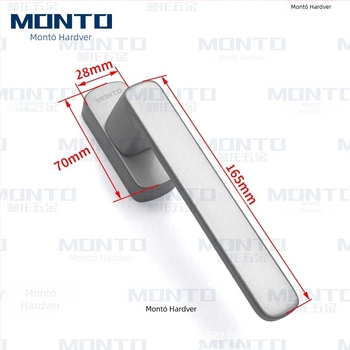 Aluminijska ručica za prozor s kvadratnom osovinom – premaz sprejem, za klizne i otklopne prozore, Monte pristupačan luksuz