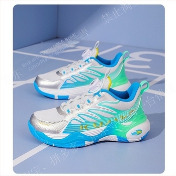 Unisex dječje casual sportske tenisice s gornjim dijelom od mrežice, kože i TPU; đon od popcorn gume TPU; funkcije: ravnoteža, podrška, apsorpcija znoja, apsorpcija udaraca