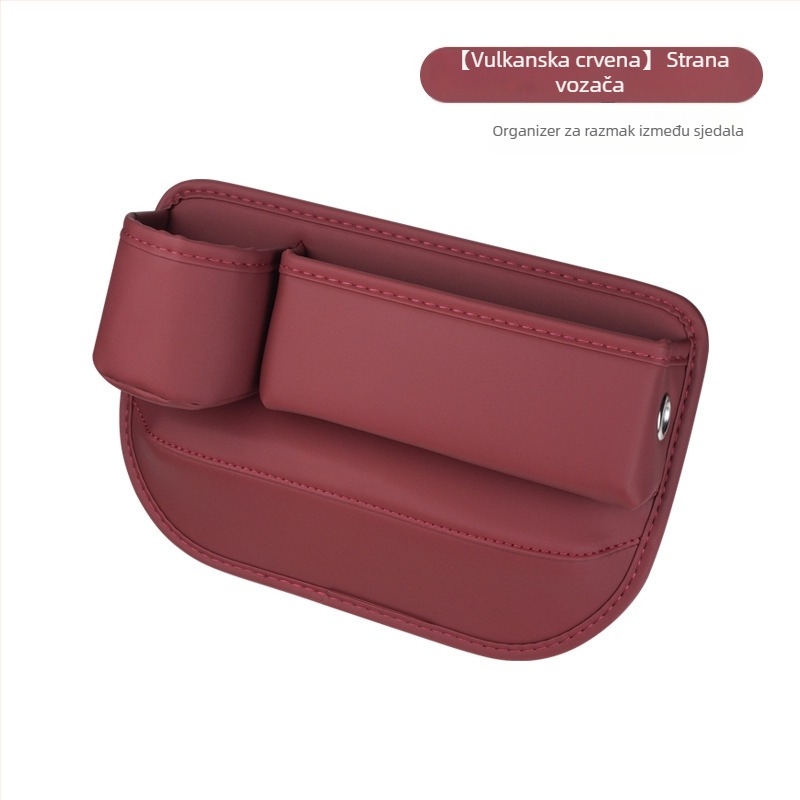 Kožna kutija za skladištenje prostora između sjedala automobila – s kotačićima, vodootporna, izolirana i s ručkom