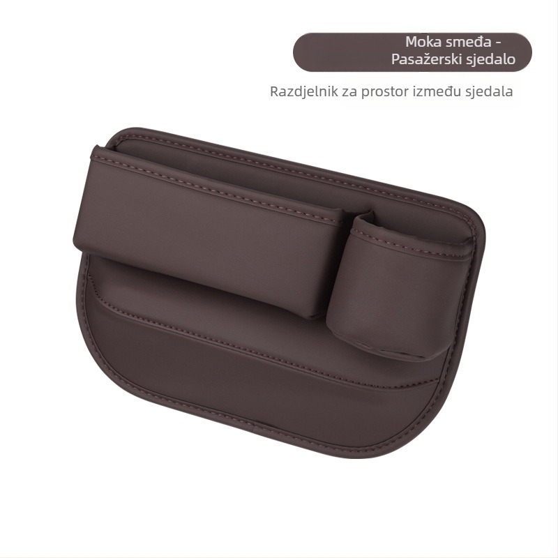 Kožna kutija za skladištenje prostora između sjedala automobila – s kotačićima, vodootporna, izolirana i s ručkom