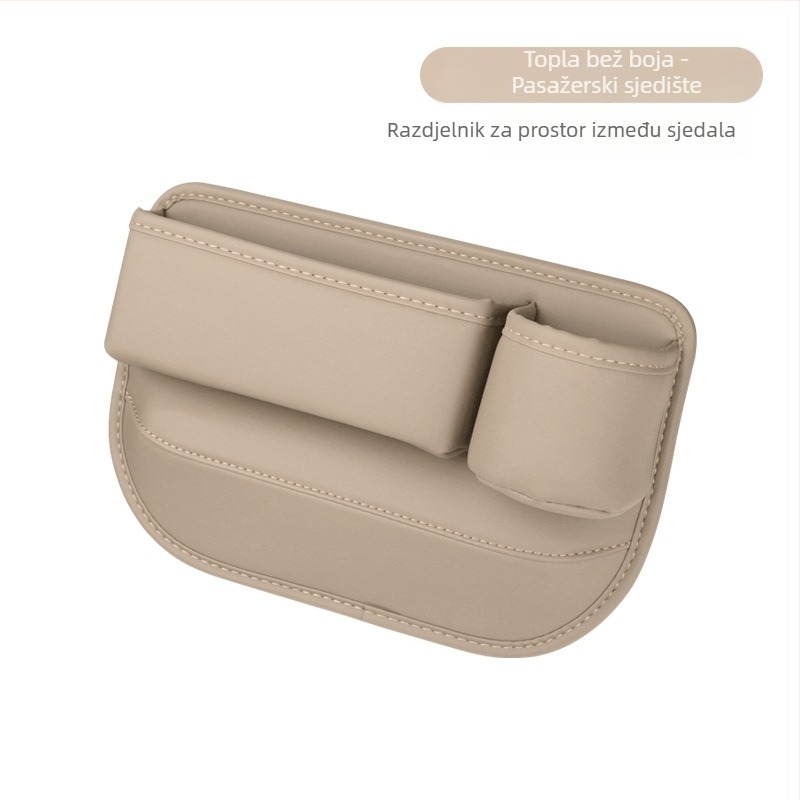 Kožna kutija za skladištenje prostora između sjedala automobila – s kotačićima, vodootporna, izolirana i s ručkom